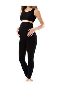 Resim Anıt Siyah Penye Uzun Hamile Tayt 3273 