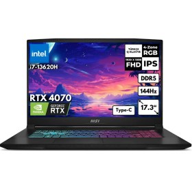 Resim MSI Katana 17 B13VGK-1030XTRFR23 i7-13620H 32 GB DDR5 1 TB SSD RTX4070 8 GB 17.3" FHD W11P Dizüstü Bilgisayar 