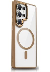 Resim Adige Samsung Galaxy Uyumlu S25 Ultra Kılıf Krom Magsafe Özellikli 