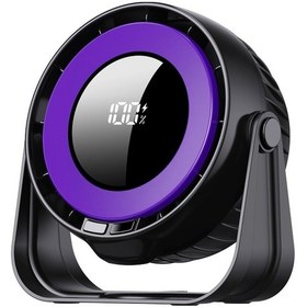 Resim 3'ü 1 Arada Çok İşlevli Tavan Vantilatörü Usb Şarj Edilebilir Sessiz S31 Siyah, 