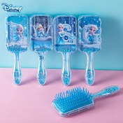 Resim Disney Hava Yastıklı Tarak, Frozen Prenses Elsa Karakterli Alfabe A-Z Tasarımı, Günlük Şekillendirme ve Saç Derisi Bakımına Uygun Taşınabilir Masaj Tarağı 