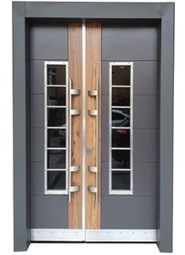 Resim Çelik Kapı Modelleri Antrasit Saruhan Düz Model Bina Kapısı Sağ 