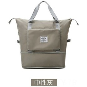 Resim Teltree Unisex Gri Çok Amaçlı Çanta: Katlanabilir Seyahat Spor Çantası, Islak-kuru Bölme, Su Geçirmez, Büyük Kapasite, Fitness Ve Yoga İçin Çok Renkli 