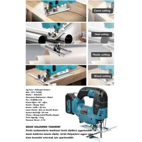 Resim Assur Profesyonel 21V Çift Akülü Metal Şanzıman Dekupaj Testere Makinesi 