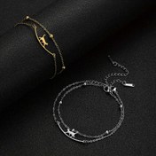 Resim 1pc LIKGREAT Boho Tarzı Paslanmaz Çelik Kedi Tel Yürüyüş Ayakkabı Askısı Kadınlar için, 18K Altın Kaplama, Moda Yaz Plaj Mücevheri, Günlük Giyme ve Hediye Verme için Mükemmel 