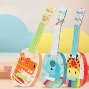 Resim Mini Ukelele Çalma Oyuncak Gitar - Yeni Başlayanlar İçin, Aile ve Çocuklar için Etkileşimli Hediye 