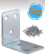 Resim BAŞ MENTEŞE Metal L Bağlantı 50x50 mm (10 Adet) 