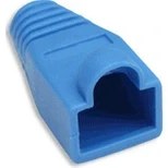 Resim Dorax Dr-6294 Rj45 100Lü Paket Konnektör Koruma Kılıfı Mavi (Papuç) 