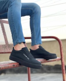 Resim BA0104 Bağcıklı Nubuk Siyah Spor Klasik Erkek Ayakkabı 