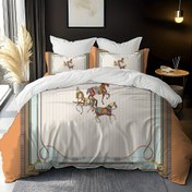 Resim 2/3 adet Yatak Örtüsü Baskılı Nevresim Kılıfı Seti, Avrupa Sarayı Tarzı At Tasarımı Tema Deseni, Tüm Polyester Baskılı Nevresim Kılıfı Seti Dolgu Olmadan, Kumaş Yumuşak ve Rahat, Yatak Odası, Otel, Otel, Sevgililer Günü Hediyesi, Okul Yurdu (1 * Nevresim Kılıfı + 1/2 Yastık Kılıfı) Tatil Hediyesi Olarak Kullanılabilir 