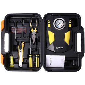 Resim Enraco 12v Taşınabilir Hava Pompası Kompresör Araç Lastik Şişirme Ve Tamir Seti 