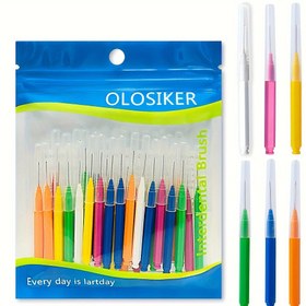 Resim Olosiker 30 Adet Diş Arası Fırçaları - Doğru Ağız Bakımı İçin Derin Temizlik Diş Telleri, Ağız & Boşluk Temizliği İçin İdeal, Yetişkin, Düz, Diş Arası Fırça 