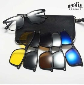 Resim Fastbuy Challenger Unisex Manyetik Gözlük Seti F2264 5 Manyetik Lens Tr Hafif Çerçeve Günlük Kullanım Altın Renkli Model Altın 