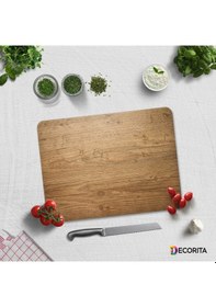 Resim Decorita Cam Kesme Tahtası Cam Kesme Tablası Retro Ahşap Görünümlü 30 x 40 CM 