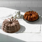 Resim Nehir Manolya Alüminyum Döküm 25 CM Kek kalıbı Rose Gold 