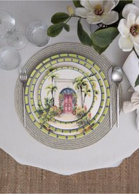 Resim The Mia Palma Pasta Tabağı 6lı Set 19 Cm Çok Renkli 