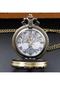 Resim Köstekli Hayat Ağacı Temalı Cep Saati 