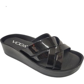 Resim Voga 1404-25 Rugan Dolgu Topuk Ahtapot Kadın Terlik 