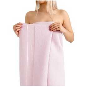 Resim Microcotton Truva Torson Banyo Havlusu 70x140 Pudra 