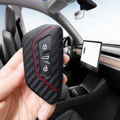 Resim Karbon Fiber Silikon Araba Anahtar Kılıfı Volkswagen ID 4 Golf 8 GTI 2023 Seat Cupra Formentor Leon mk4 Skoda Octavia A8 Mk8 Anahtarlık 