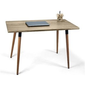 Resim Doğal Ağaç Masif Kütük Masa Ahşap Çalışma Masası Ofis Masası 60cm X 90cm Ağaç Ayak 
