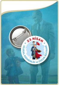 Resim 23 Nisan Rozet Seti -06 Toplam 10 Parça Çok Renkli 