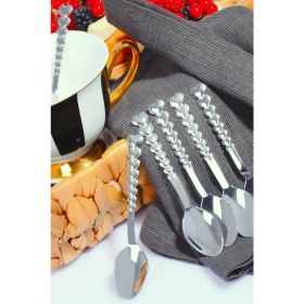 Resim Arvey 24 Parça 24 Kişilik Çay Kaşığı Kalpli Model 