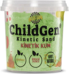 Resim Childgen Doğal Kinetik Kum 500 Gr Yeşil 