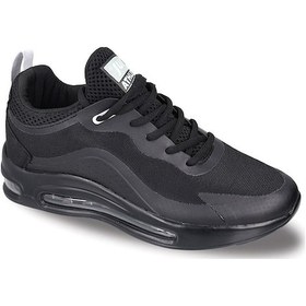 Resim Jump Air Max 26275 Unısex Siyah Spor Ayakkabı Yürüyüş & Koşu Siyah 