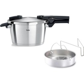 Resim Fissler Vitaquick Premium 4,5 Litre Düdüklü Tencere + Buharda Pişirme Aparatı 