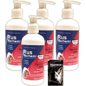 Resim Playboy 4'lüx 250 Ml Ceviz Sütlü & Cevizli Rus Merhemi Tüy Dökücü Krem + 1 Armağan Jel 