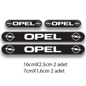 Resim Opel 3d Damla 4'lü Oto Sticker Set 2 