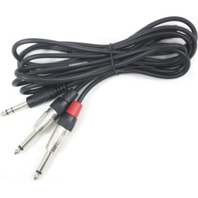 Resim Teknogreen TKS-703 6.3mm Stereo 2x6.3mm Mono Kablo 3mt 