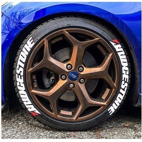 Resim bombtire Bridgestone Lastik Yazısı 4 Adet 2.5 Cm 1.sınıf Kalite Solmaz Etiket ® 