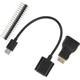 Resim Tenfowee Raspberry Pi Zero W İçin 3'ü 1 Arada Genişletme Seti - Hdmı Adaptör, Micro Usb'den Usb Ana Bağlantı Kablosu Ve 40 Pin Header 