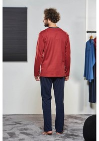 Resim Pjs Erkek Kışlık Uzun Kol Pijama Takımı-kiremit Kiremit 
