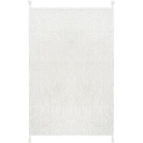 Resim Cool Halı Cool Cotton Ccn Plain Beyaz Makinede Yıkanabilir Kaymaz Taban Pamuk Dokuma Bebek Halısı Beyaz 