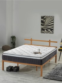 Resim Mu&bah Antrasit Ultra Ortopedik Lara Pedli Paket Yaylı Tavşan Tüyü Kumaş Yatak 100x200 