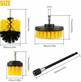 Resim Creatorally 4 Adet Detaylandırma Matkap Fırça Seti Araba Yı Fırçası Sert Kıl Matkap Oto Scrubber Detaylandırma Temizleme Aracı (Yurt Dışından) 