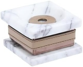 Resim Mayaglory Vogue Serisi Doğal Mermer Taş Deri Sabunluk Rose Renk 4260 