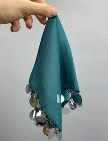 Resim Hobigram Gümüş Pullu Lüx Halay Mendili 1 Adet Yeşil – Özel Tasarım, Aksesuar, Kaliteli Üretim, Göz Alıcı Sti 