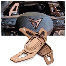 Resim Cupra Formentor Kulakçık F1 Bronz Vites Pedalı Shifter Metal 3. Resime Bakınız Dore Altın 