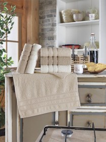 Resim Three Line 40x60 Cm 6 Lı Antibakteriyel El Ve Yüz Havlu Seti Çok Renkli 