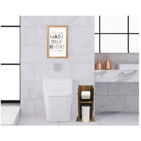 Resim Bk Home Doğal Masif Ahşap Tuvalet Kağıtlığı Ve Dekoratif Retro Ah (551052193) 