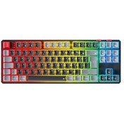 Resim Rampage Yoru TKL Pro Q RGB Outemu Red Switch 5 Bağlantı Mekanik Gaming Klavye Siyah Gri 