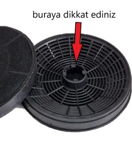 Resim Kumtel Mekappa Teka Aspiratör Davlumbaz Karbon Filtre Seti 16cm 4 tırnak Uyumlu 