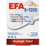 Resim NEW LİFE EFA S-1200 Balık Yağı İçeren Takviye Edici 90 Kapsül 