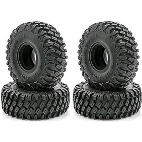 Resim 1/10 Rc Araç Lastikleri - 4 Adet Kauçuk Tekerlek Trx4 Scx10 Uyumlu 