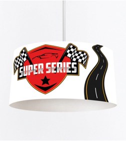 Resim Setay Formula Çocuk Odası Takımı Uyumlu Dijital Baskılı Sarkıt Avize 