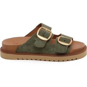 Resim Greyder 59054 Yeşil Süet Hakiki Deri Kadın Terlik -811 Yeşil 